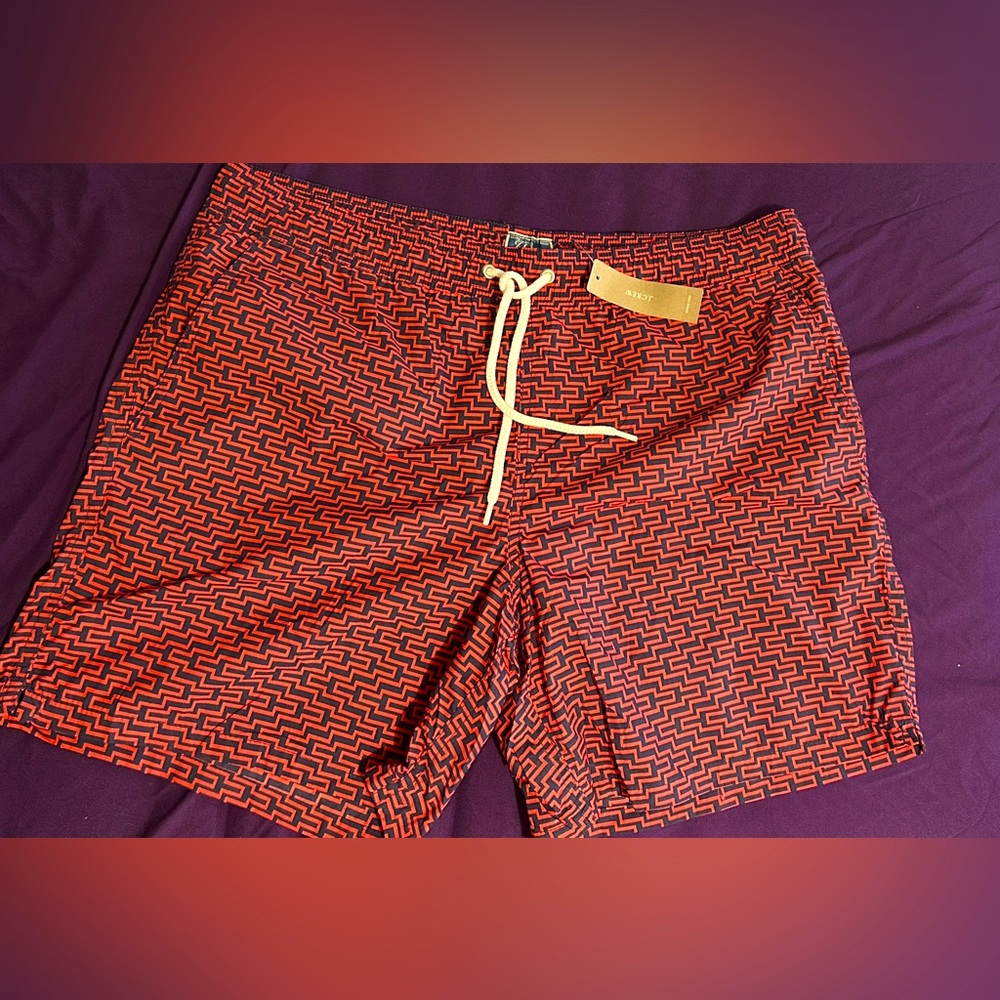 JCrew Men’s Swim Trunks Maze Pattern